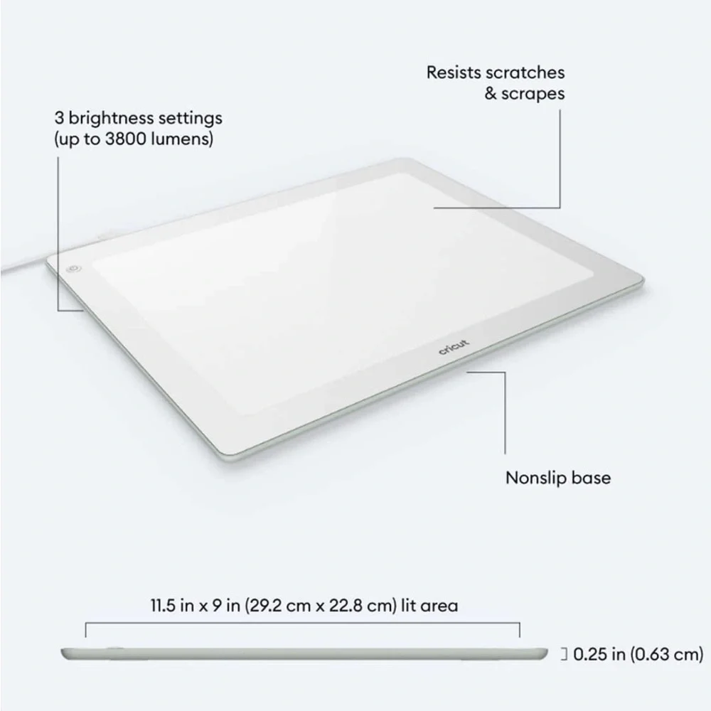 Cricut Illuminated Craft Pad in White and Mint
